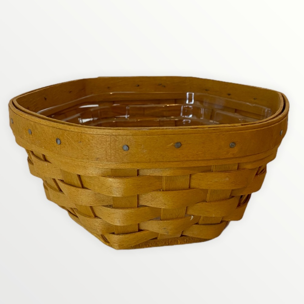 1998 Longaberger Basket Hexagon +Plastic Protector